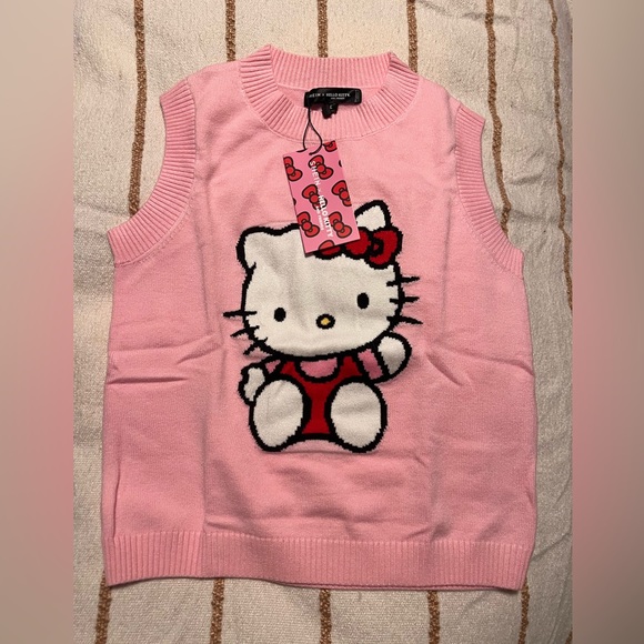 SHEIN Tops Hello Kitty Pink Sweater Vest Poshmark